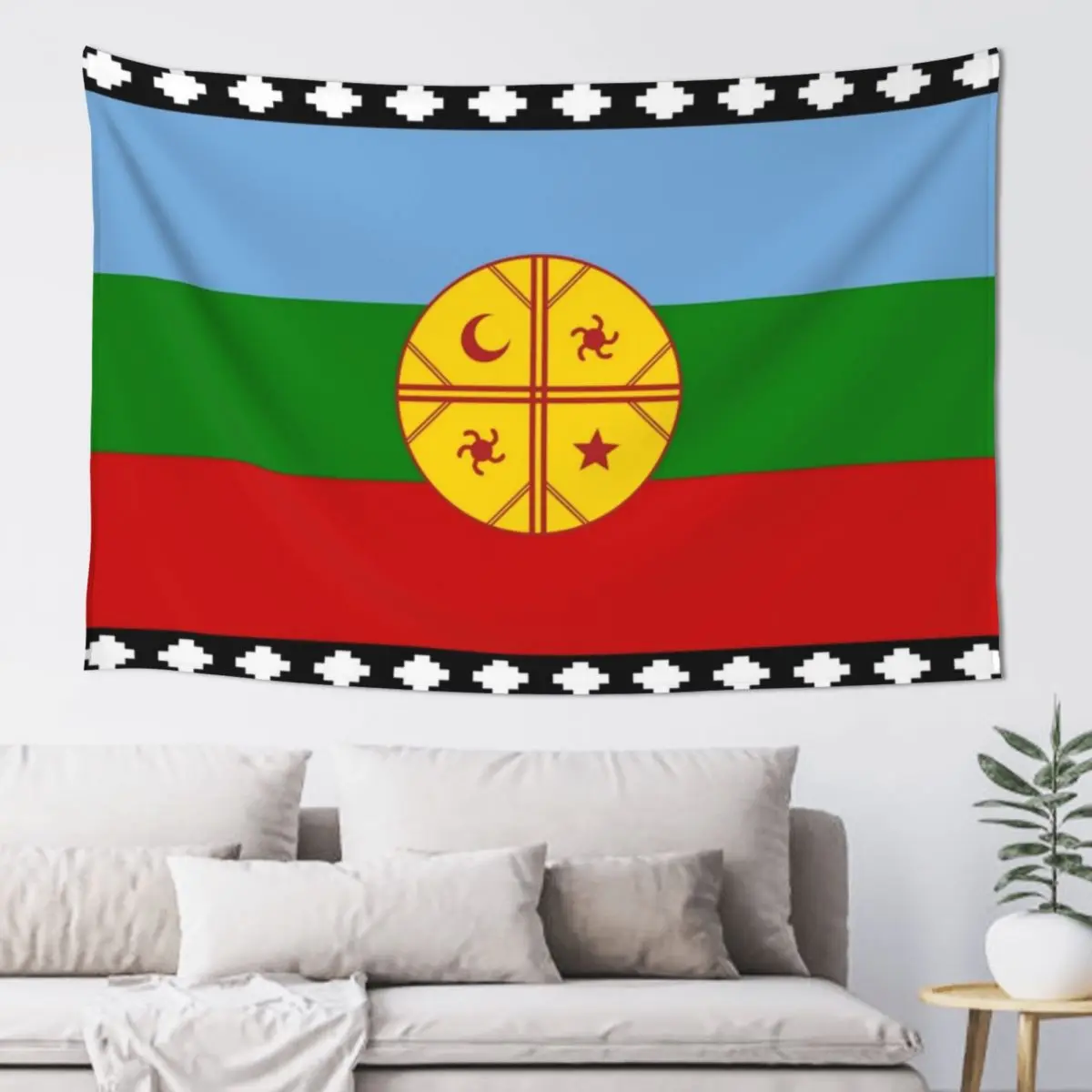 

MAPUCHE FLAG Tapestry Kawaii Room Decor Wallpapers Home Decor Aesthetic Room Decors Carpet Wall Tapestry