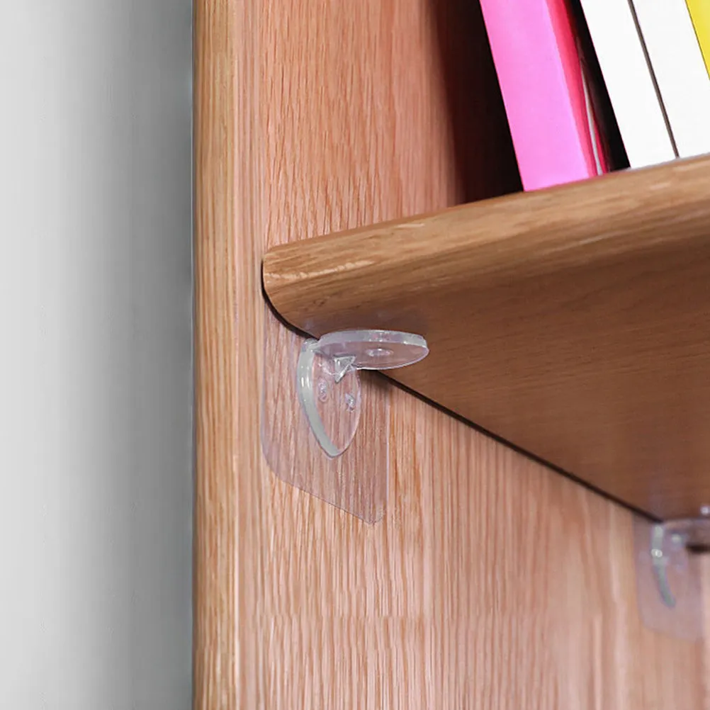 12Pcs Wardrobe Shelf Support Pegs Punch Free Shelf Holder Clips ABS Stable Cabinet Partition Organizers Kitchen Bookshelf