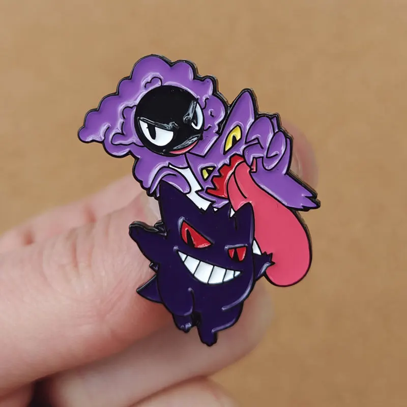 Pokemon Gengar Enamel Pin Brooch for Women Cartoon Lapel Pins Badges on Backpack Clothing Accessories Jewelry Fans Gift