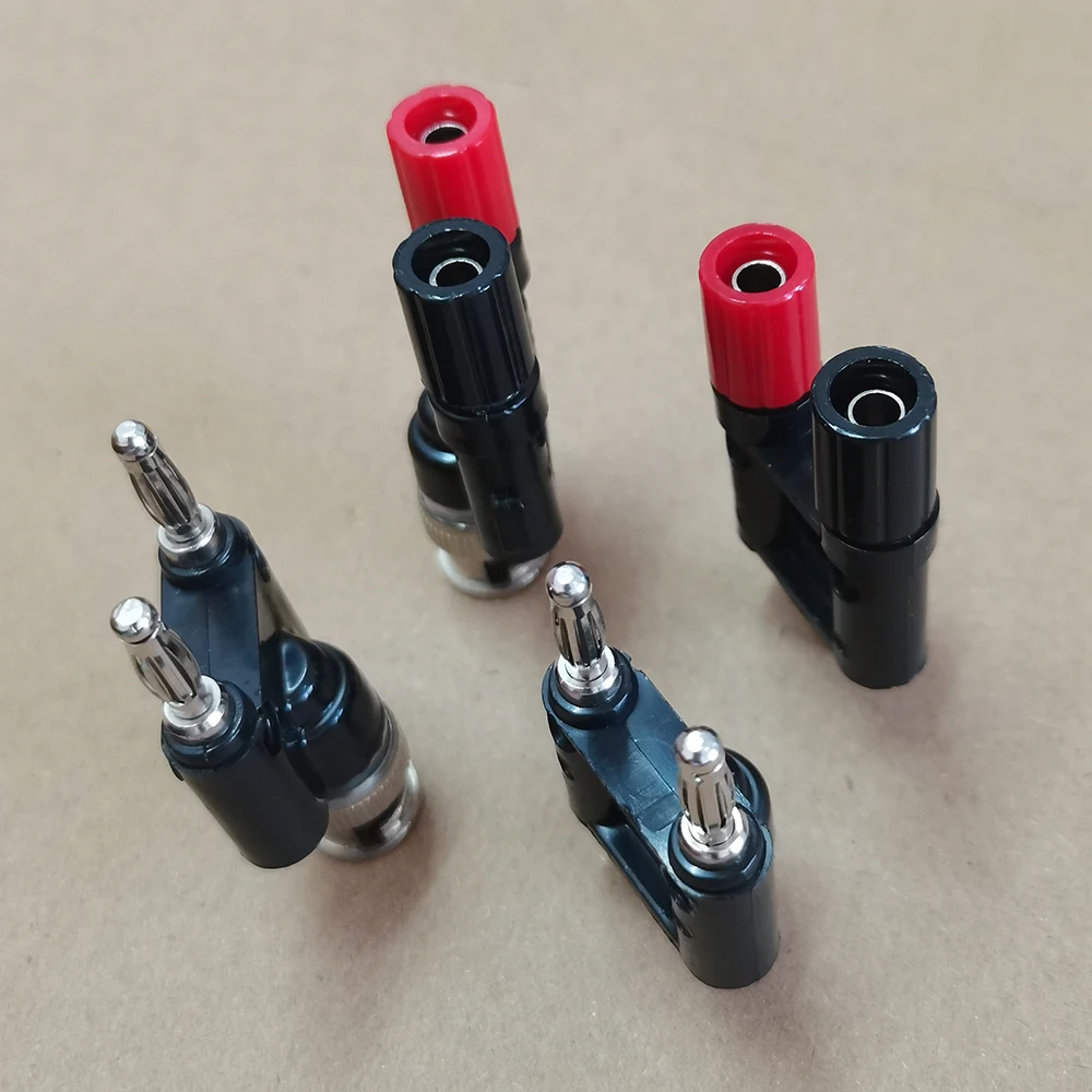 1 Stück BNC Q9 Adapter BNC Stecker auf zwei Dual 4mm Bananenstecker RF Koaxialverbinder BNC T-Stück 3-Wege-Splitter RF Adapter – Detail 4