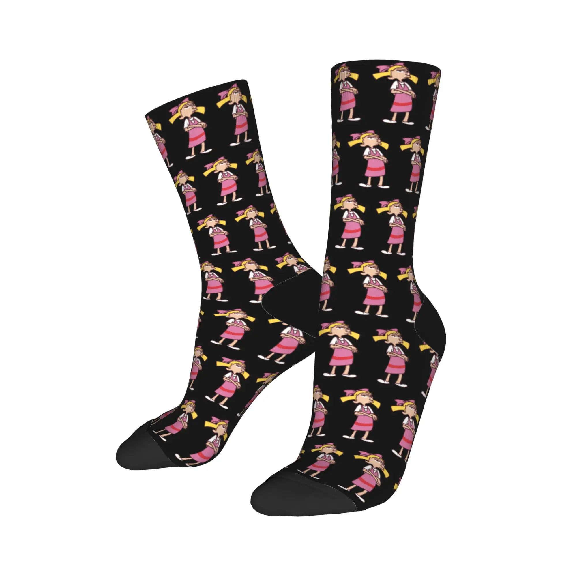 Hey Arnold Cartoon Socks  Anti Slip Stockings Couple Soft Climbing Socks Spring Trendy Graphic Socks
