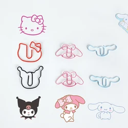 Clips de papel bonitos de animales de dibujos animados, papelería Kawaii, Metal transparente, fotos, billetes, Notas y Letras, 10 unids/paquete