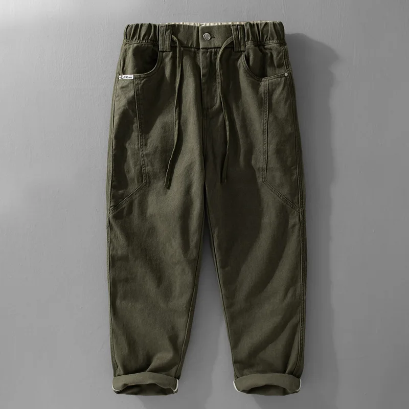 Men's Loose Straight Pants Casual Solid Color High Street Joggers Sweatpants Basic Comfort Spring Fall Fashion Trousers