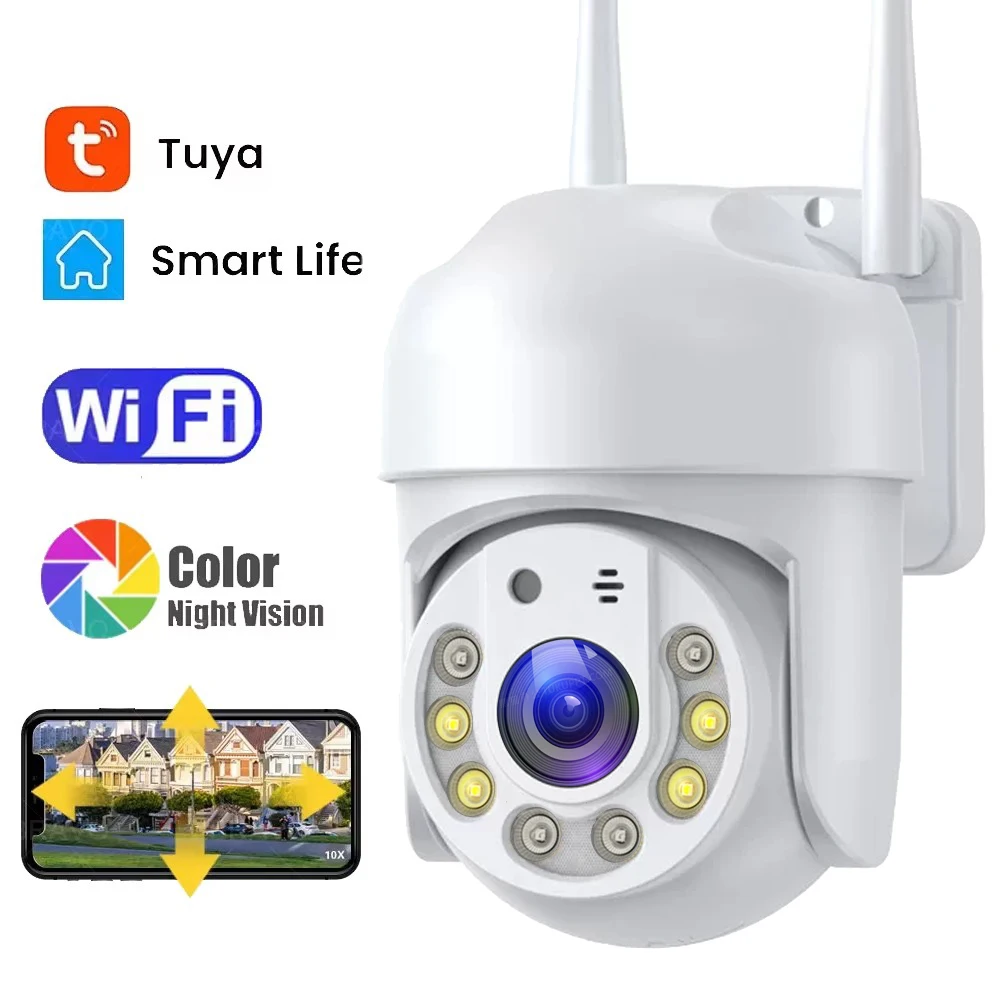 

Tuya Smart Life 2.4Ghz 5MP WiFi PTZ Camera IP 360° Outdoor Waterproof Home Security Surveillance Ai Auto Tracking Remote Control