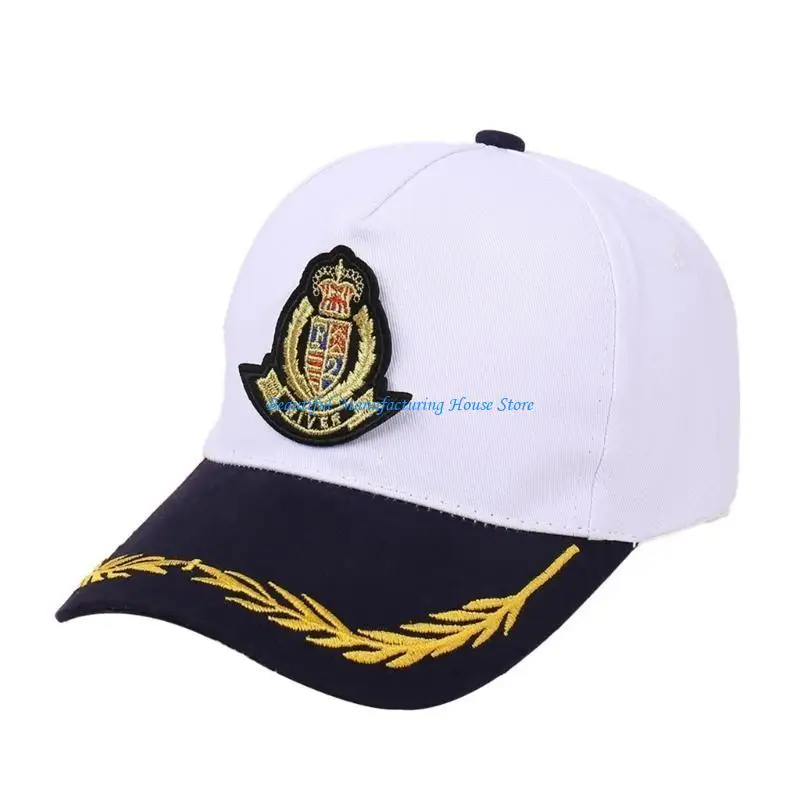 E56A Comfortable Baseball Hat for Outdoor Activity and Casual Wear with Marine Theme Designs for Formal Event Uniform Daily