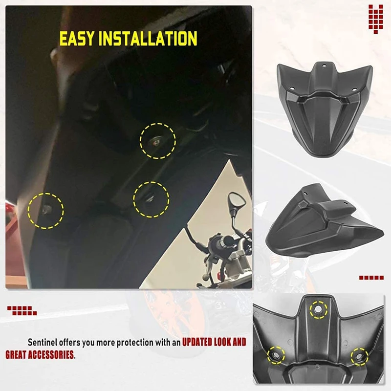 Motorcycle Front Fender Beak Nose Cone Extension Cover Extender Cowl For YAMAHA MT-07 Tracer 700 GT 2016-2021