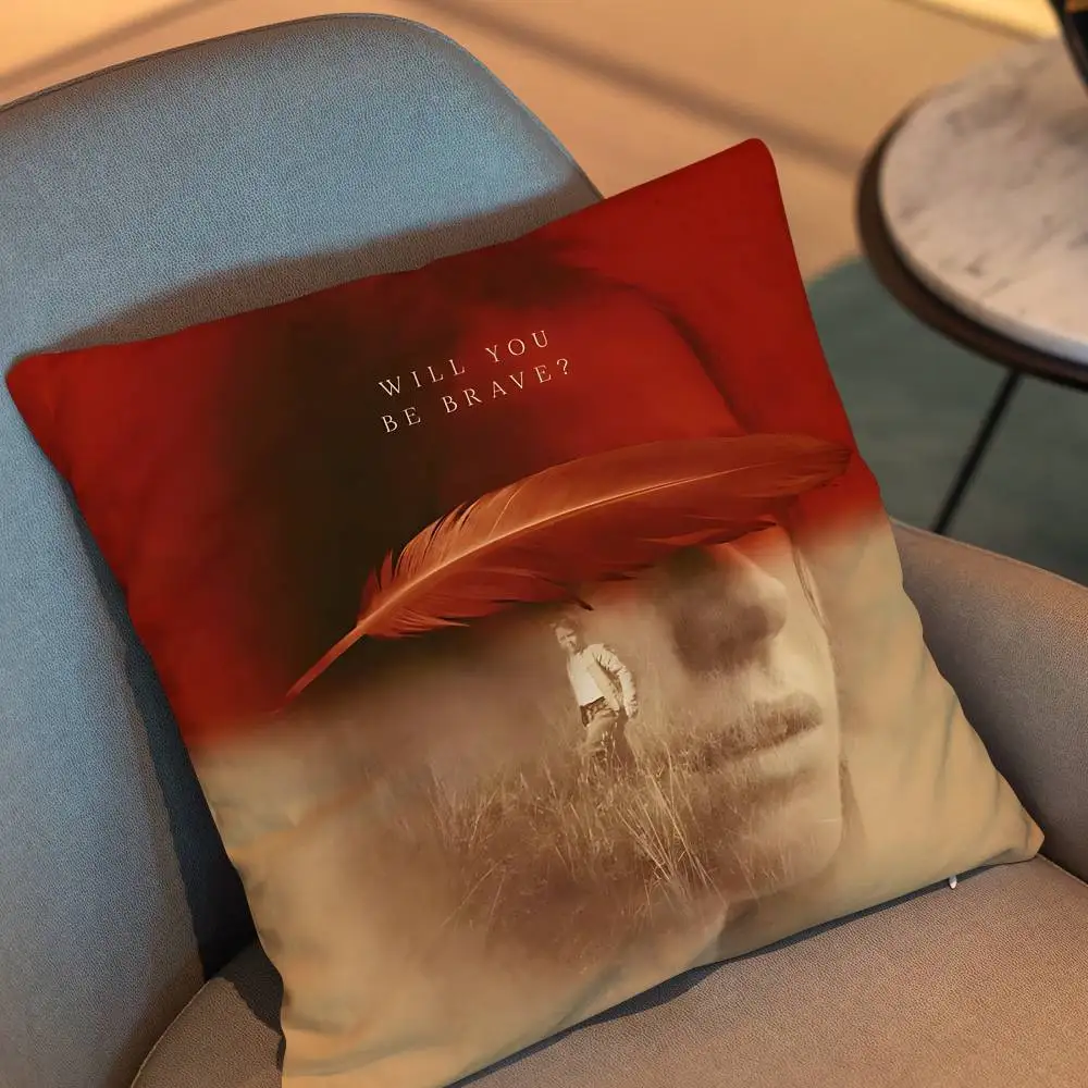 Hamnet J-Jessie Buckley Print Throw Pillow Cover 45×45cm Square Cushion Case for Living Room Bedroom Decor