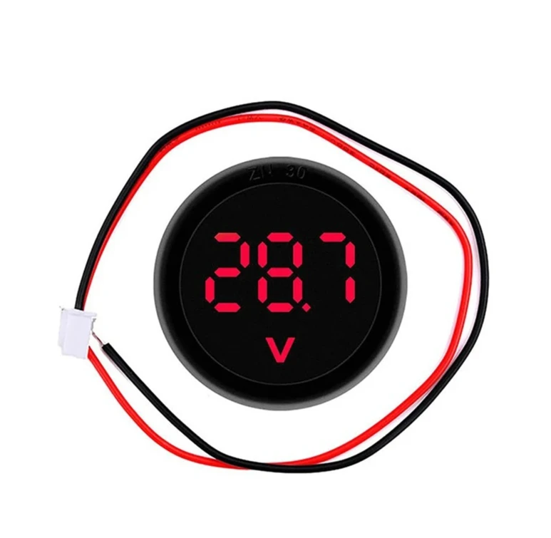 DC4-100V 이선식 원형 DC 디지털 전압계 디스플레이 역방향 연결 보호 미터