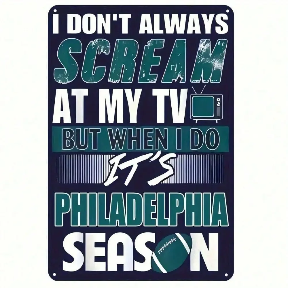 Vintage Philadelphia Eagles Metal Sign