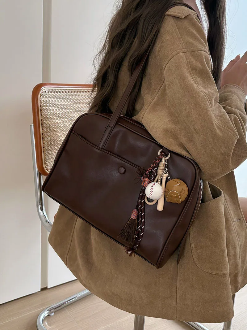 

JIAERDI Ретро кофейные сумки на плечо, женский кошелек из искусственной кожи, мягкая сумка-багет, женская большая вместительная сумка-тоут, сумка Женская