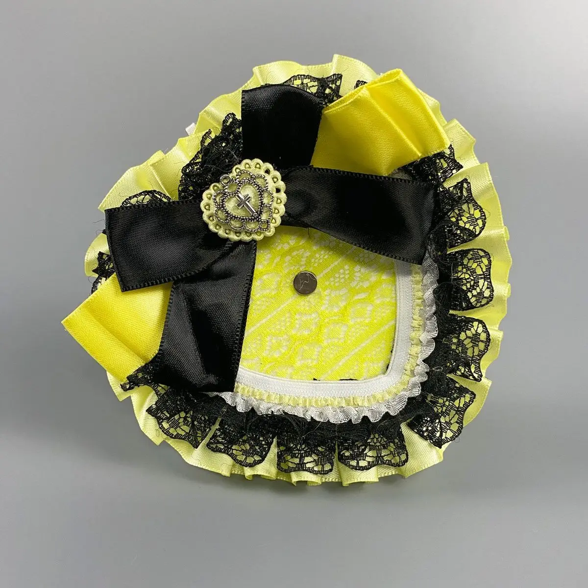 

Новинка: Держатель для значка 58 мм в форме сердца с бантом и кружевной отделкой, аксессуар для сумок Ita Bag (Gu Mei Ita Bag)