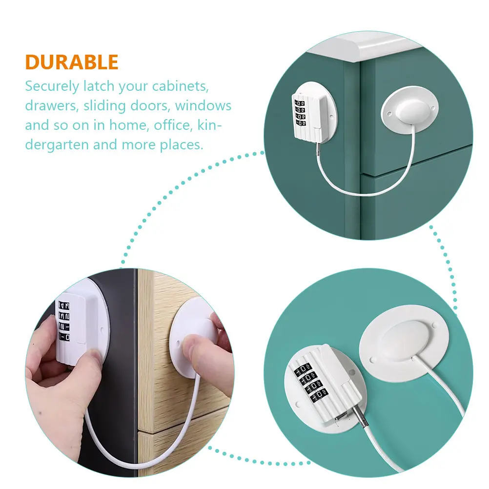 Baby Safety Locks for Windows, Doors, Cabinets, Drawers & Fridge – Punch-Free Adhesive Childproof Locks