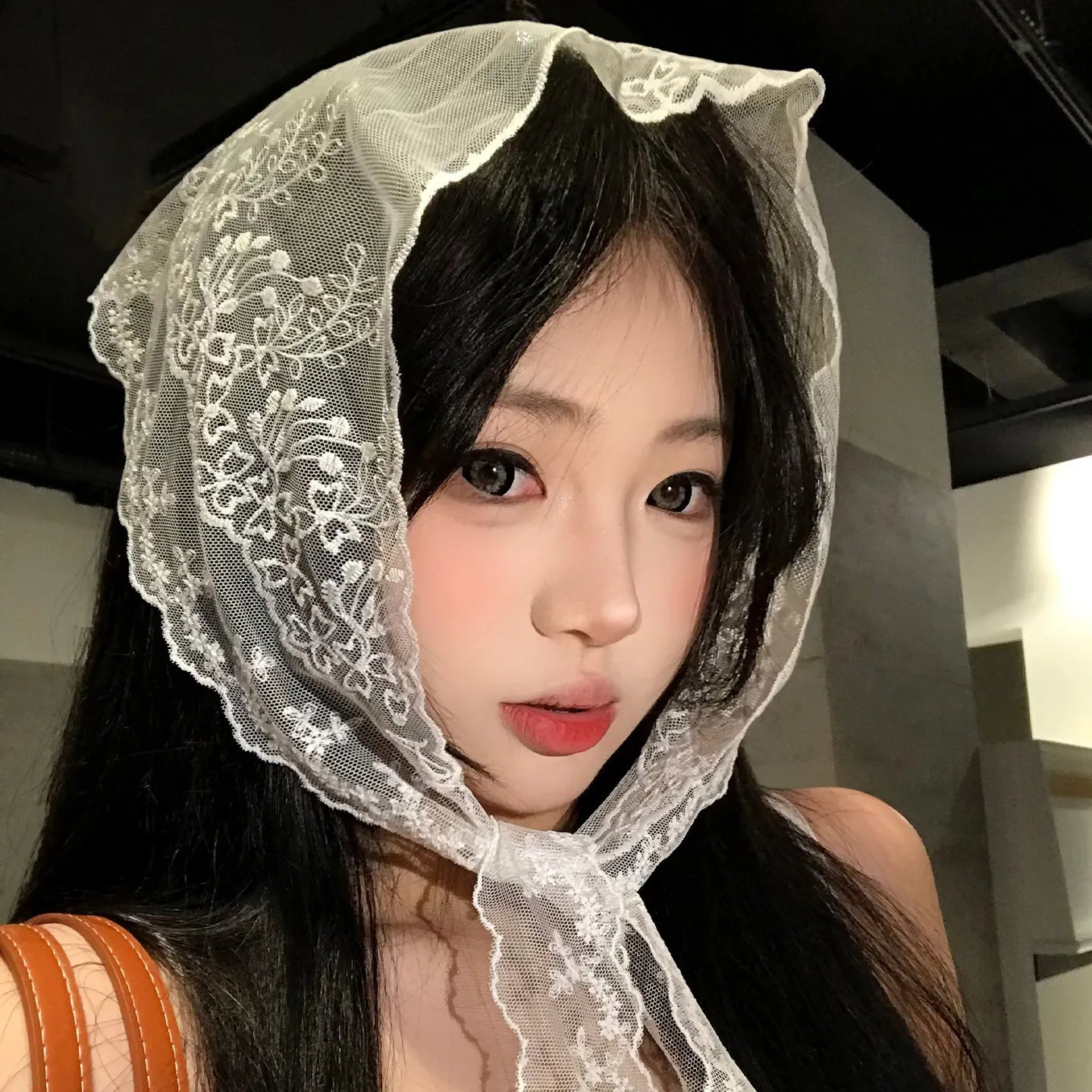 

Retro Lace Flower Triangle Hair Scarf Women Girls Veil Travle Photo Headband French Pastoral Triangle Headscarf Lace Headwear