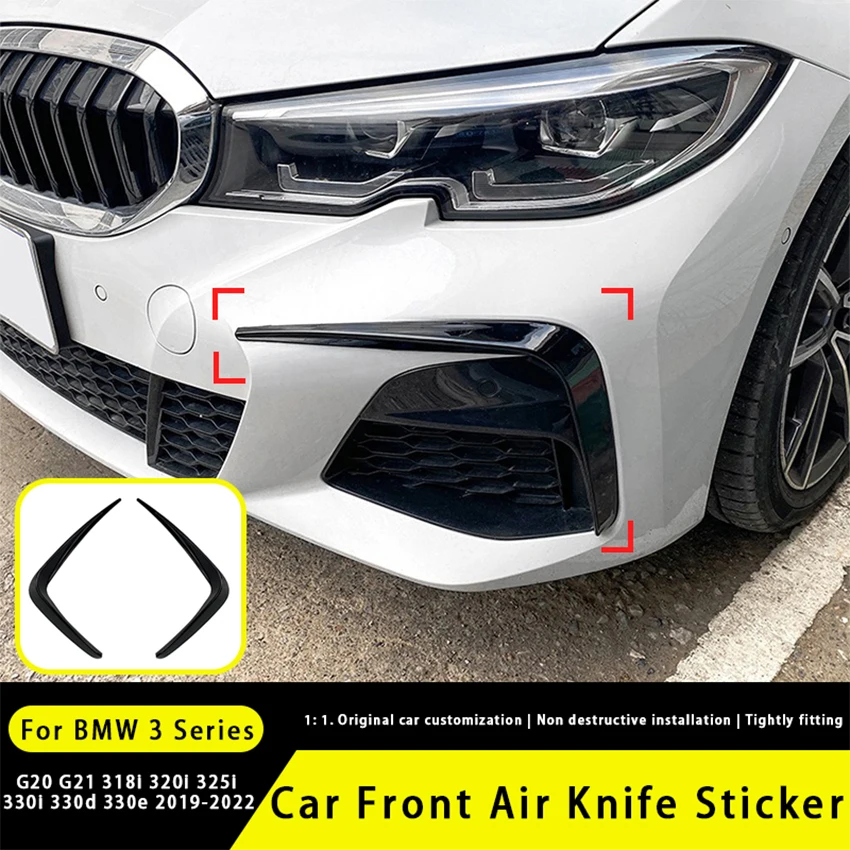 

For BMW 3 Series G20 G21 318i 320i 325i 330i 330d 330e 2019-2022 Front Bumper Diffuser Wind Knife Body Kits Car Accessories