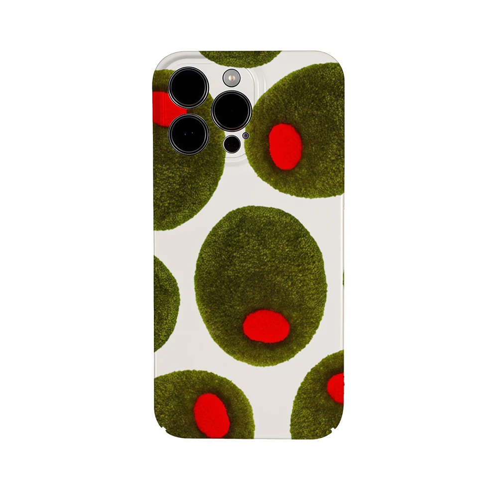 Olive dot Phone Case for iPhone 17 16e 16 15 14 13 12 11 Air Pro Max XS XR XSMax 6 7 8 Plus Glossy Film Hard PC Cover