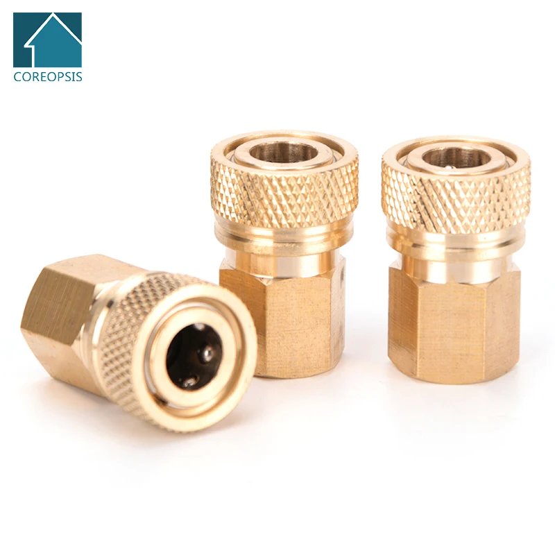 

3pcs M10 Thread Quick Disconnect 8mm Release Couplings Air Refilling Coupler Sockets Copper Quick Connectors Releasing Fittings