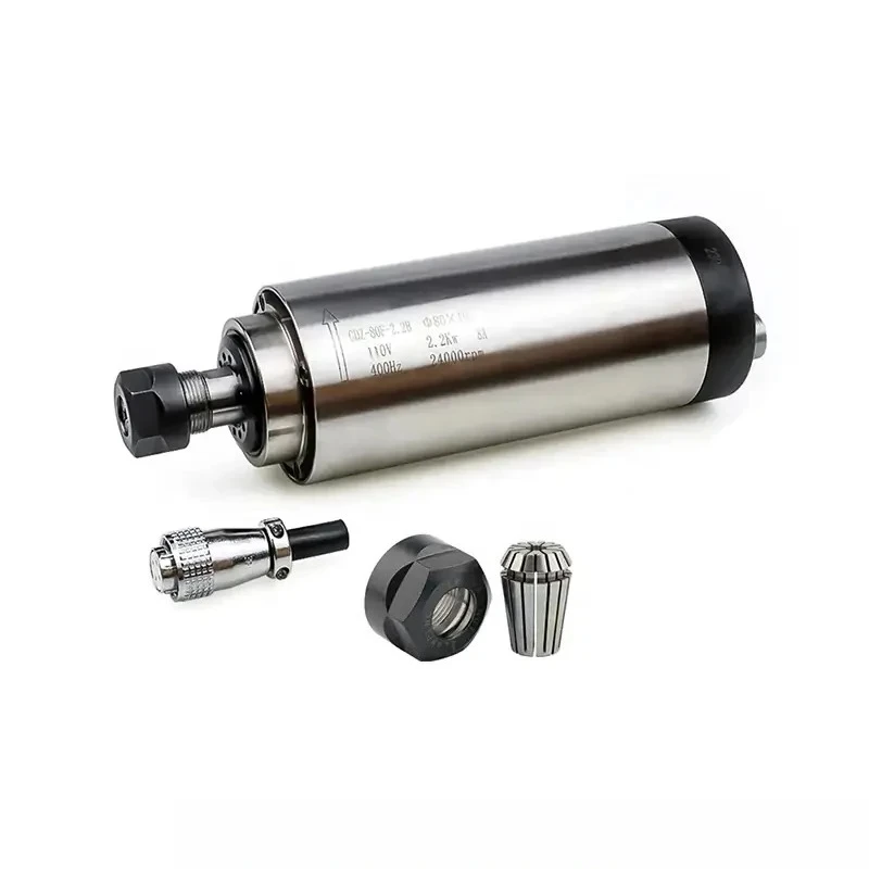 

400Hz 24000rpm ER20 Collet CNC Machine Tool Spindle2.2kw Spindle Motor Air-cooling