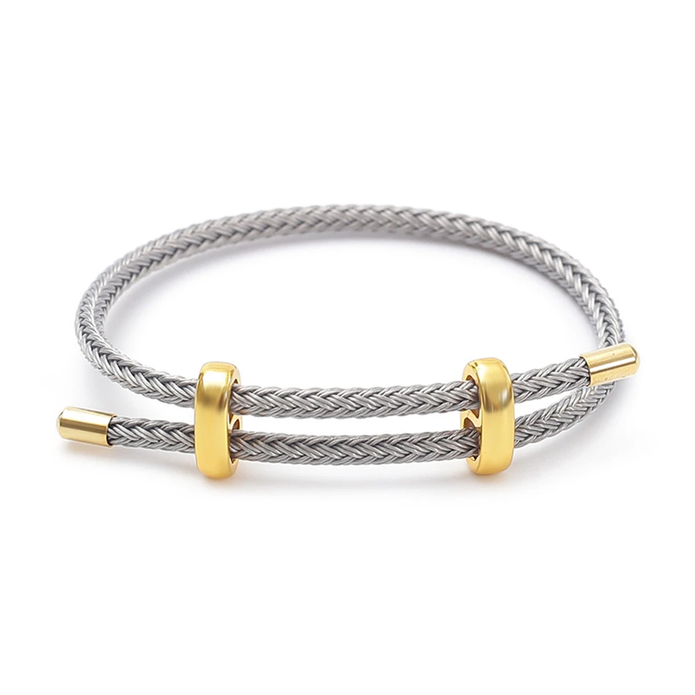 Handmade Woven Wire Rope Adjustable Bracelet, Luxury Gift