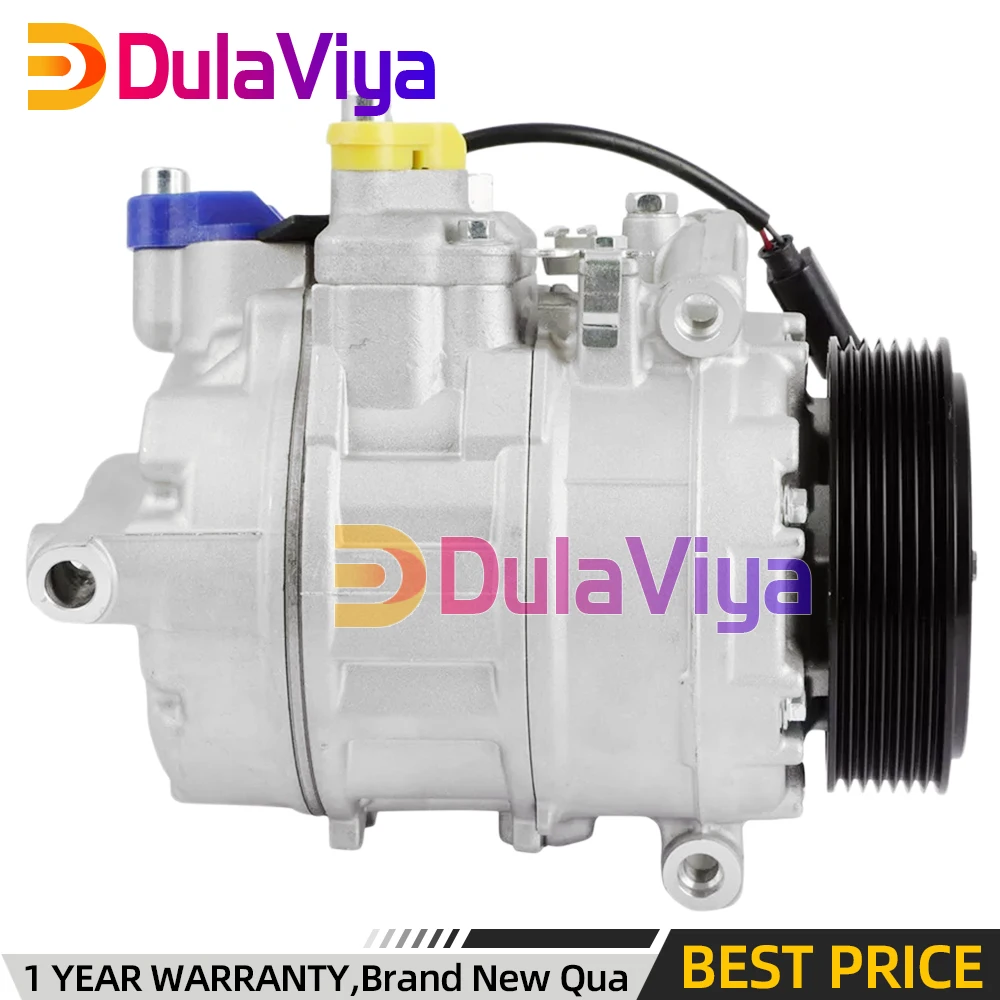 AC Compressor with 7-Groove Pulley For BMW E60 F10 535i 535i xDrive 535xi L6 3.0L 64529195721 64529174804 64526980085 CO11253C