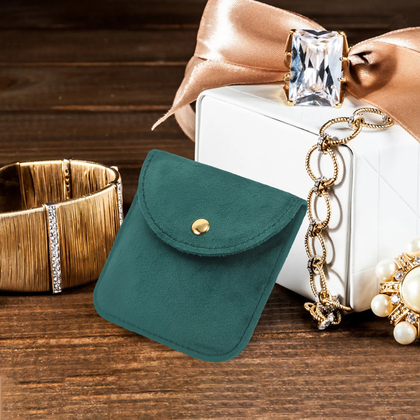 

10Pcs Silk Jewelry Bags Small Soft Pouches Snap Close Pouch for Bracelets Pendants Travel Jewelry Storage Organizer Bag