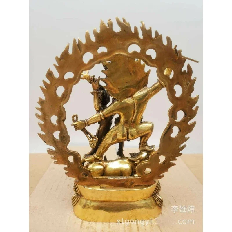 22cm bronze buddha Auspicious Guardian statue Hell Lord Jiang Yan Mozun