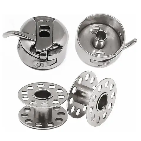 1 st spolkapsel + 2 st metallspolar för Brother Janome Singer hushållssymaskin sömnadstillbehör verktyg 6 best sales symaskinsdelar - №1