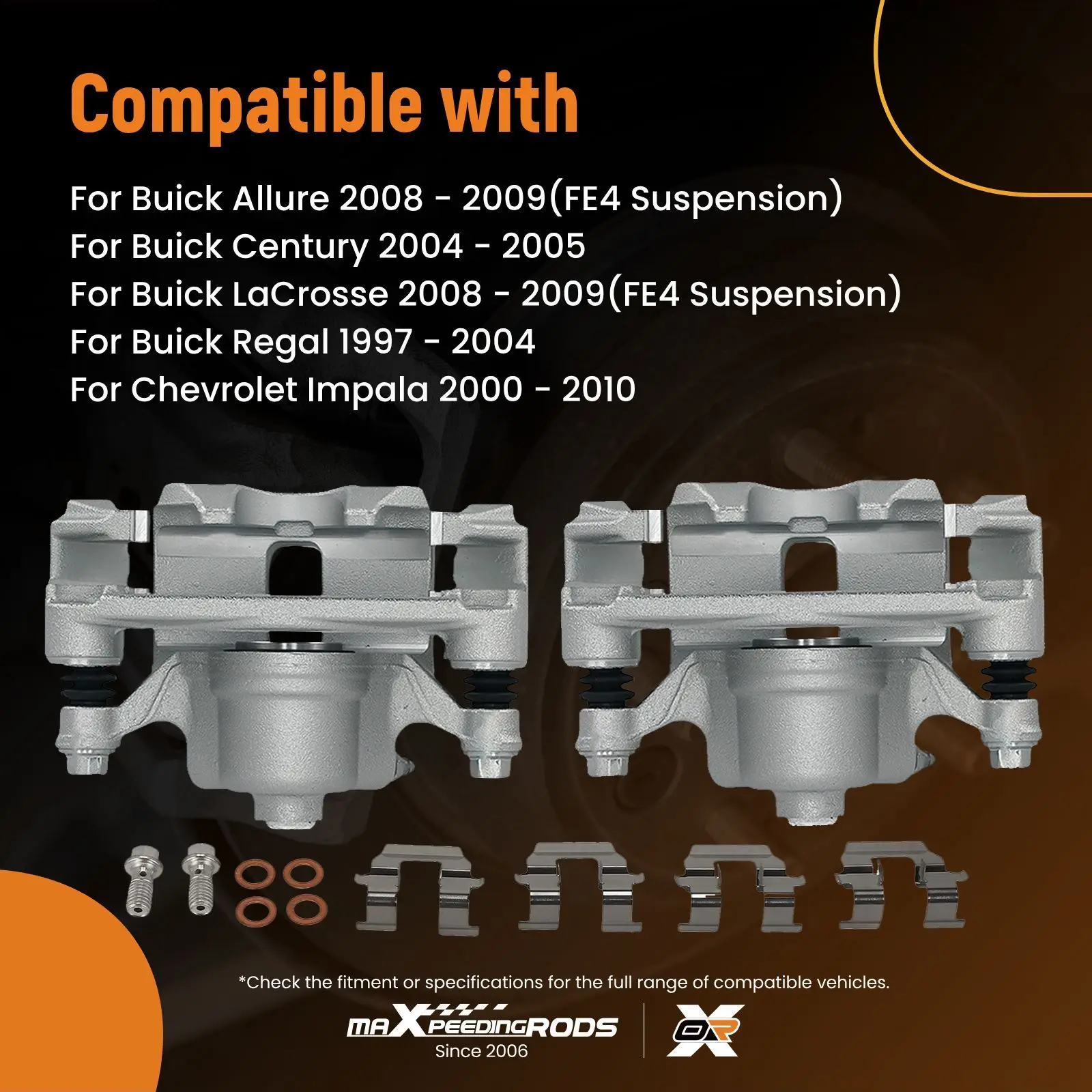 

Rear Left & Right Brake Caliper Set for Buick Century 2004-2005 18P4644 18-P4645