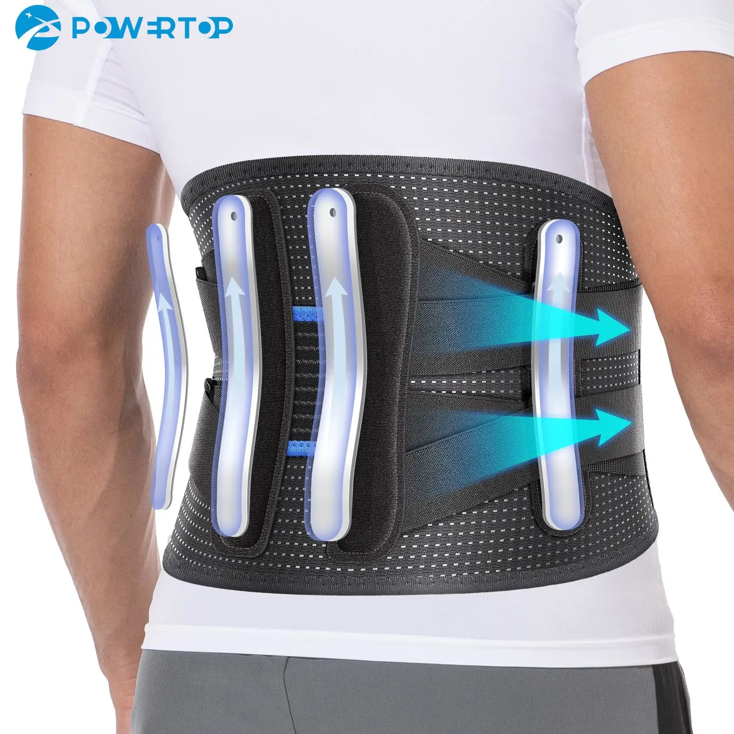 

Ортез для спины при боли в пояснице, регулируемый бандаж для поддержки спины для мужчин и женщин для облегчения боли - дышащий поясничный поддерживающий пояс