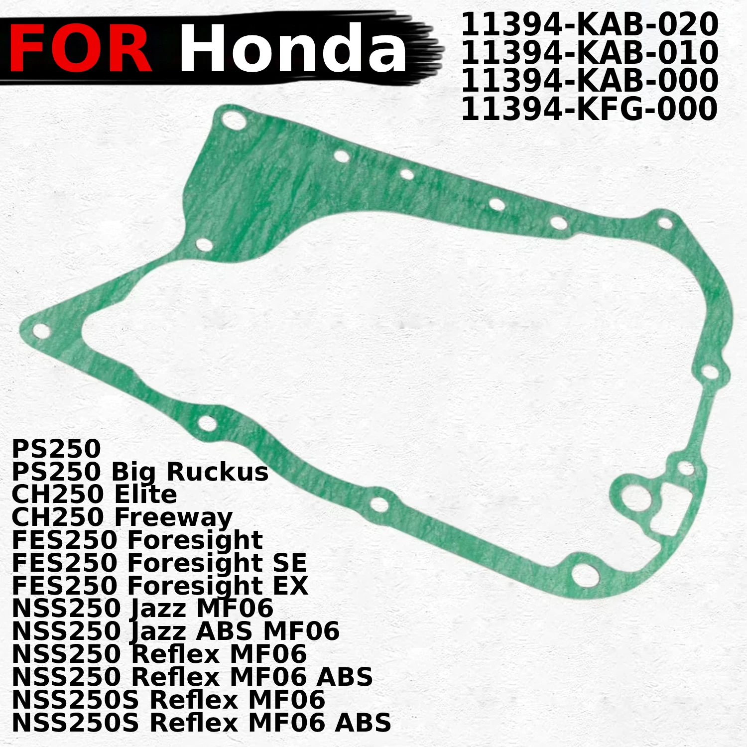

Motorcycle Stator Generator Crankcase Cover Gasket Fits for Honda PS250 Big Ruckus CH250 Elite Freeway FES250 Foresight SE EX