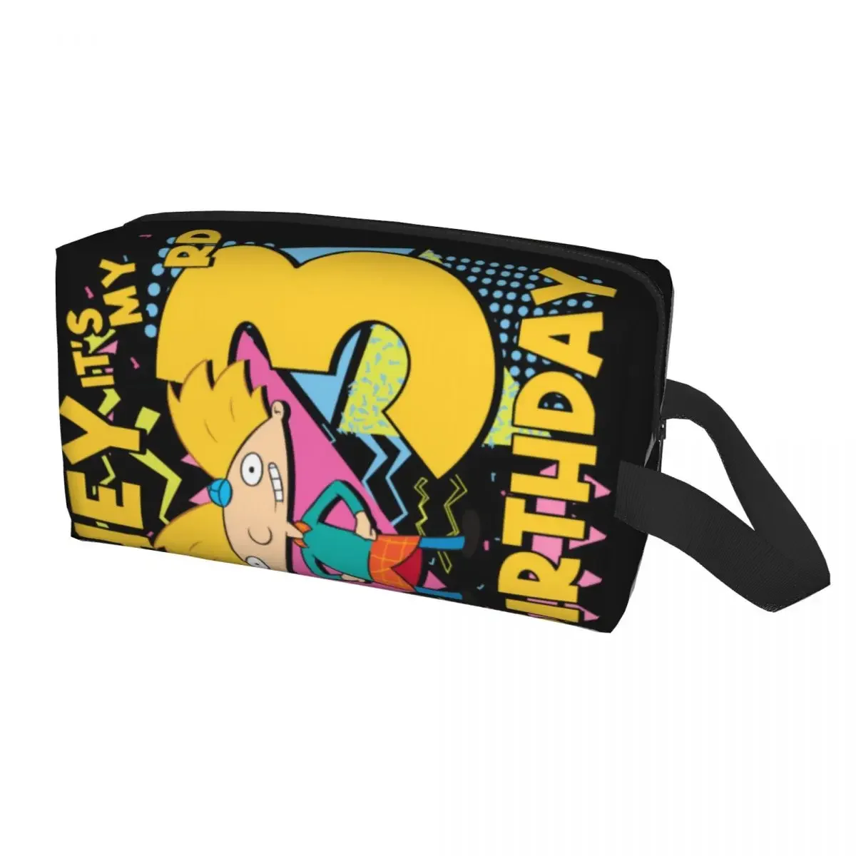 Kawaii Hey Arnold Animated Anime Helga Pataki Travel Toiletry Bag for Women Cosmetic Makeup Bag Beauty Storage Dopp Kit