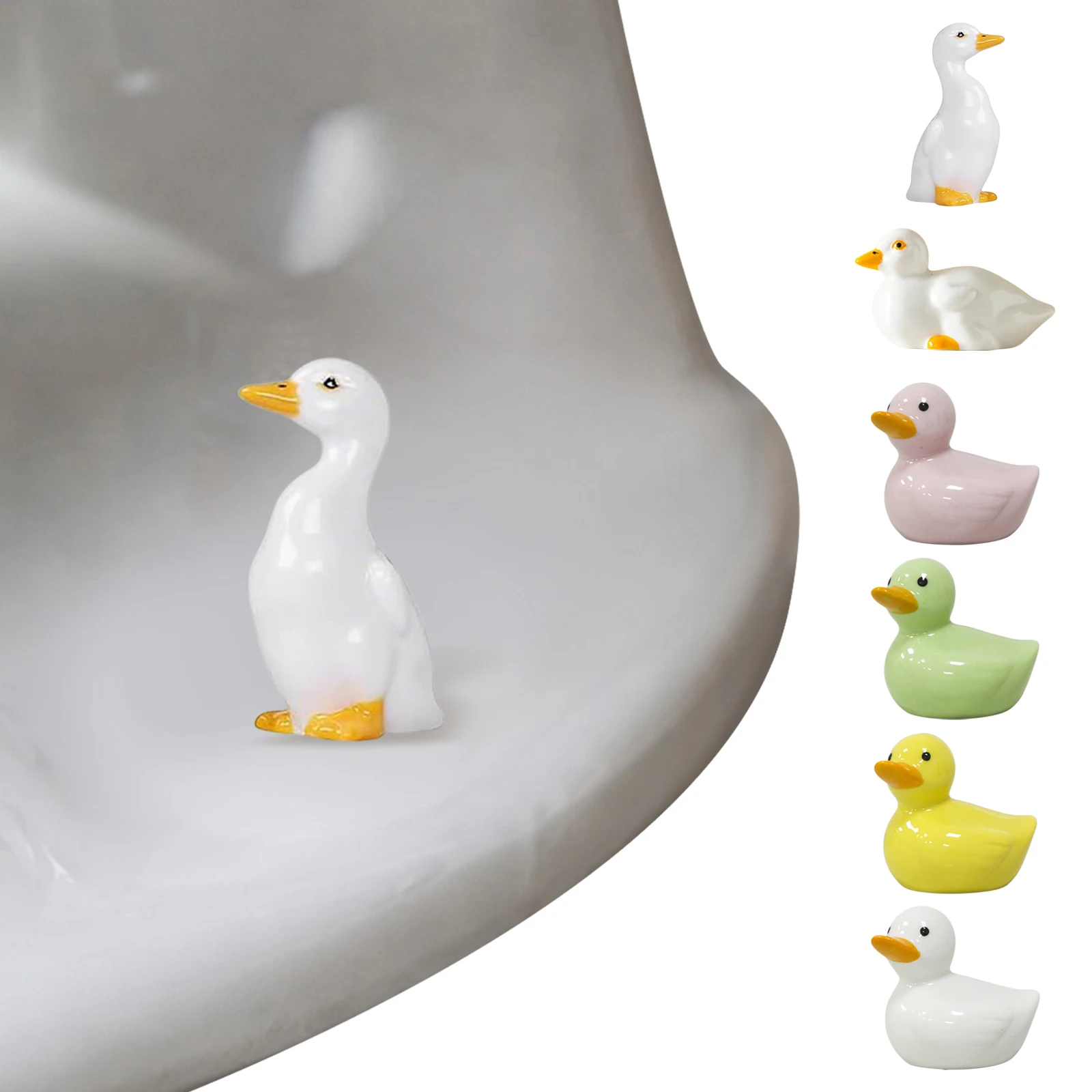 Cute Duck Ceramic Toilet Bolt Caps 2 Pack Decorative Bathroom Floor Screw Covers Toilet Screw Covers Caps