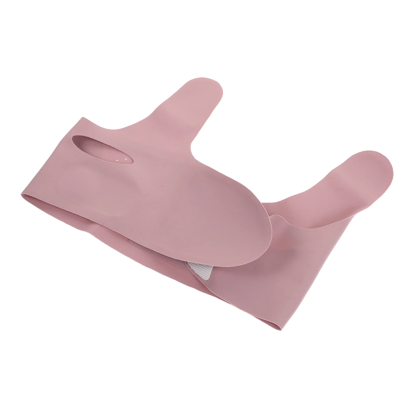 マゼンタ色の顎ベルトフェイスリフティングマスク、通気性があり再利用可能な二重あご軽減フェイスファーミングストラップ、肌引き締めバンド