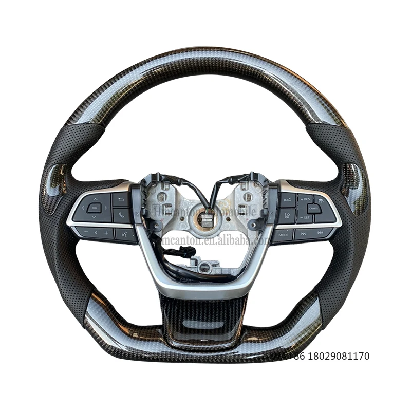 Most Popular Perforated Leather Carbon Fiber Wheel for Toyota CROWN Sienna Steering Wheel