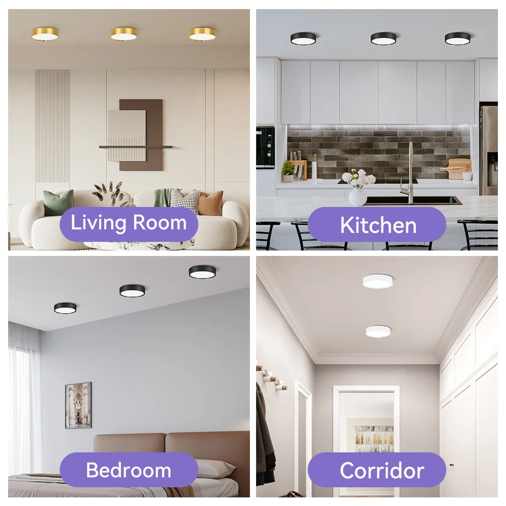 Spot LED Down light Ceiling Lamp AC185-265V Surface Mounted Down lamp LED Spot Lightings For Living Room Bathroom Kitchen Decor