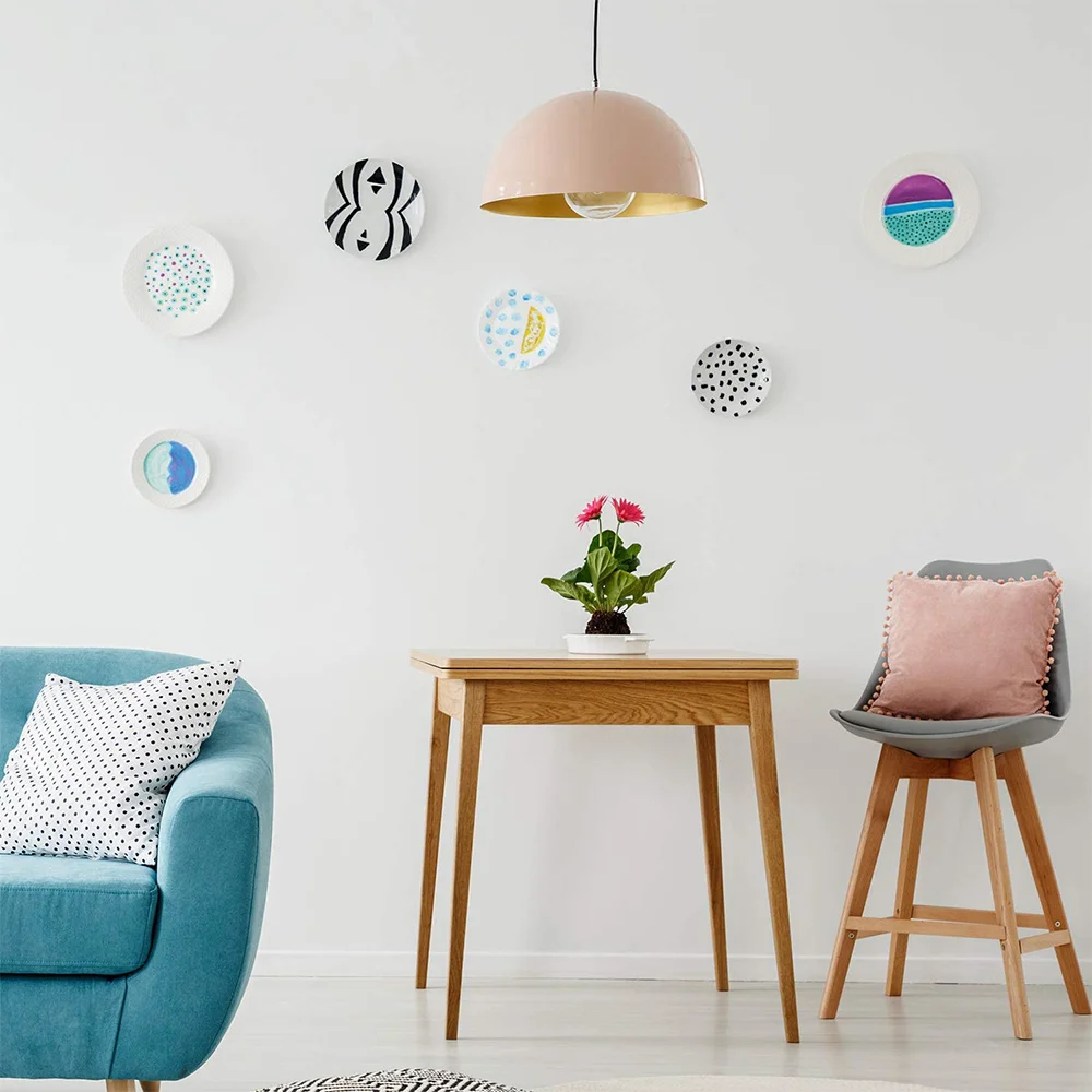 Cabides De Placa De Parede Invisível, Suportes De Fio De Latão Com Ganchos De Parede, 6 polegadas, 30 PCs