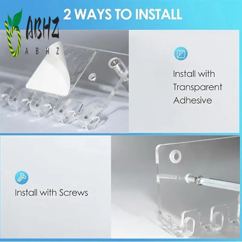 

ABHZ-Подвесной органайзер для ювелирных изделий — современный акриловый держатель для ожерелья с 15 крючками — Компактный настенный дисплей для ювелирных изделий, 3 шт.