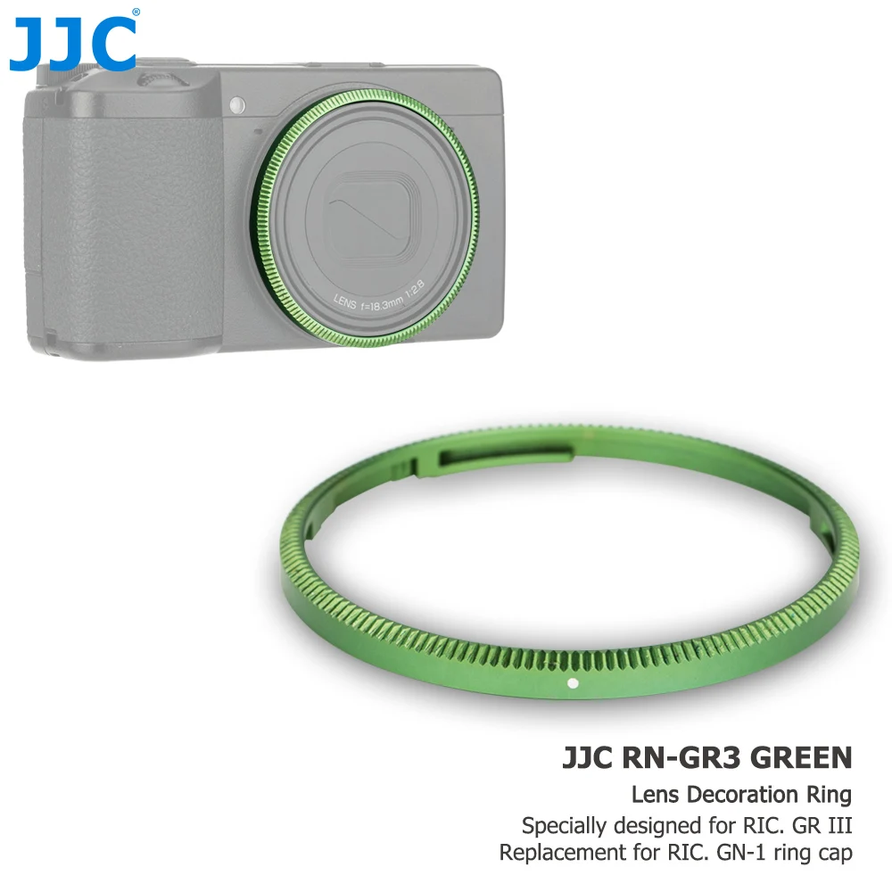 JJC Blue color Aluminium Lens Ring For Ricoh GRII GRIII GR3/ GR3x GRIIIx HDF Camera Replaces Ricoh GN-1 Lens Decoration Ring Cap