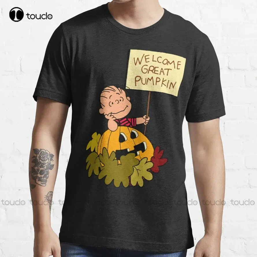 Welcome Great Pumpkin Gothic Scary Halloween Jack O Lantern T-Shirt Mom Shirts Outdoor Simple Vintag Casual T Shirts Xs-5Xl New