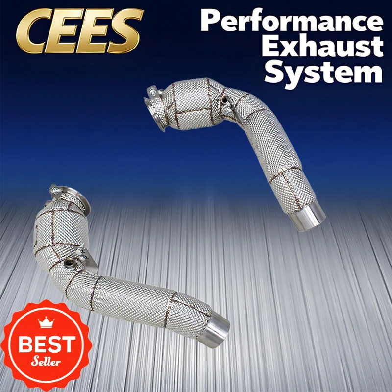 

CEES Header Catted Downpipe for BMW M5/M6 F10/F06 4.4T 2012-2016 Engine Turbo SS304 High Flow Pipe With Catalyst Exhaust Muffler
