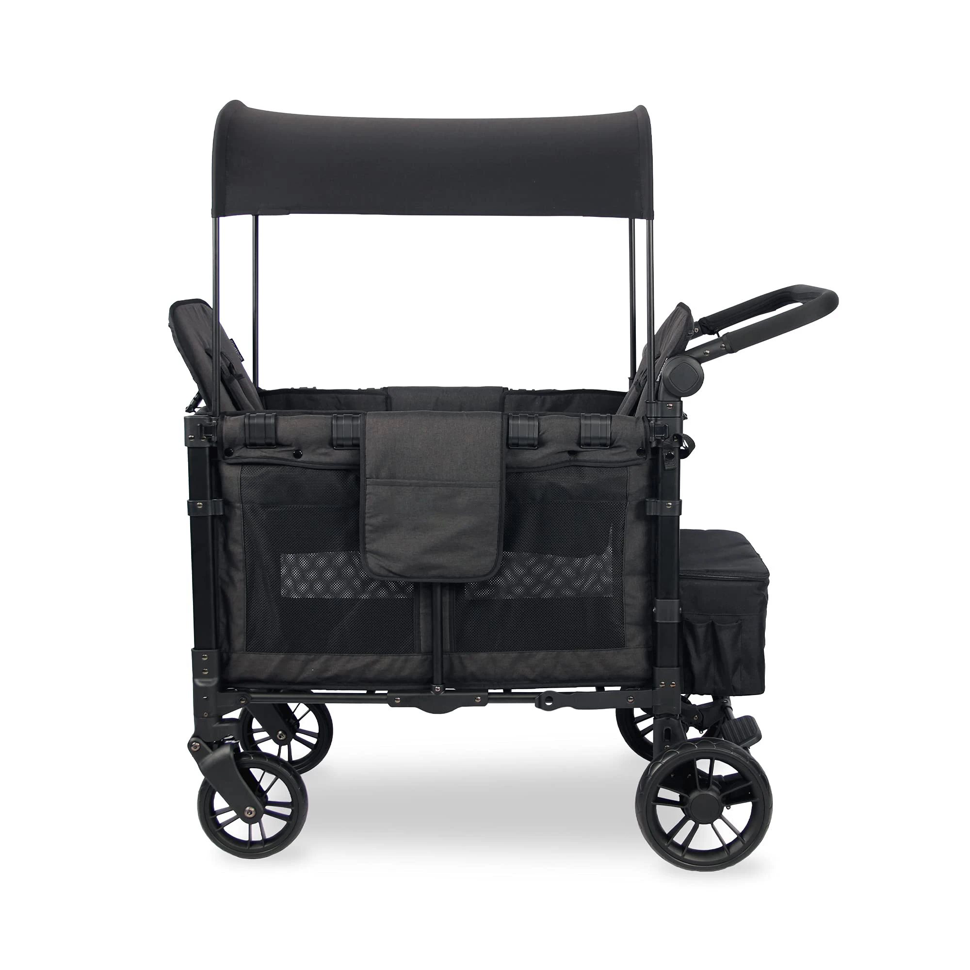 Iron frame 2 in 1 folding wagon manufacturer EU USA Luxury Folding Stroller Wagon for 4 Kids