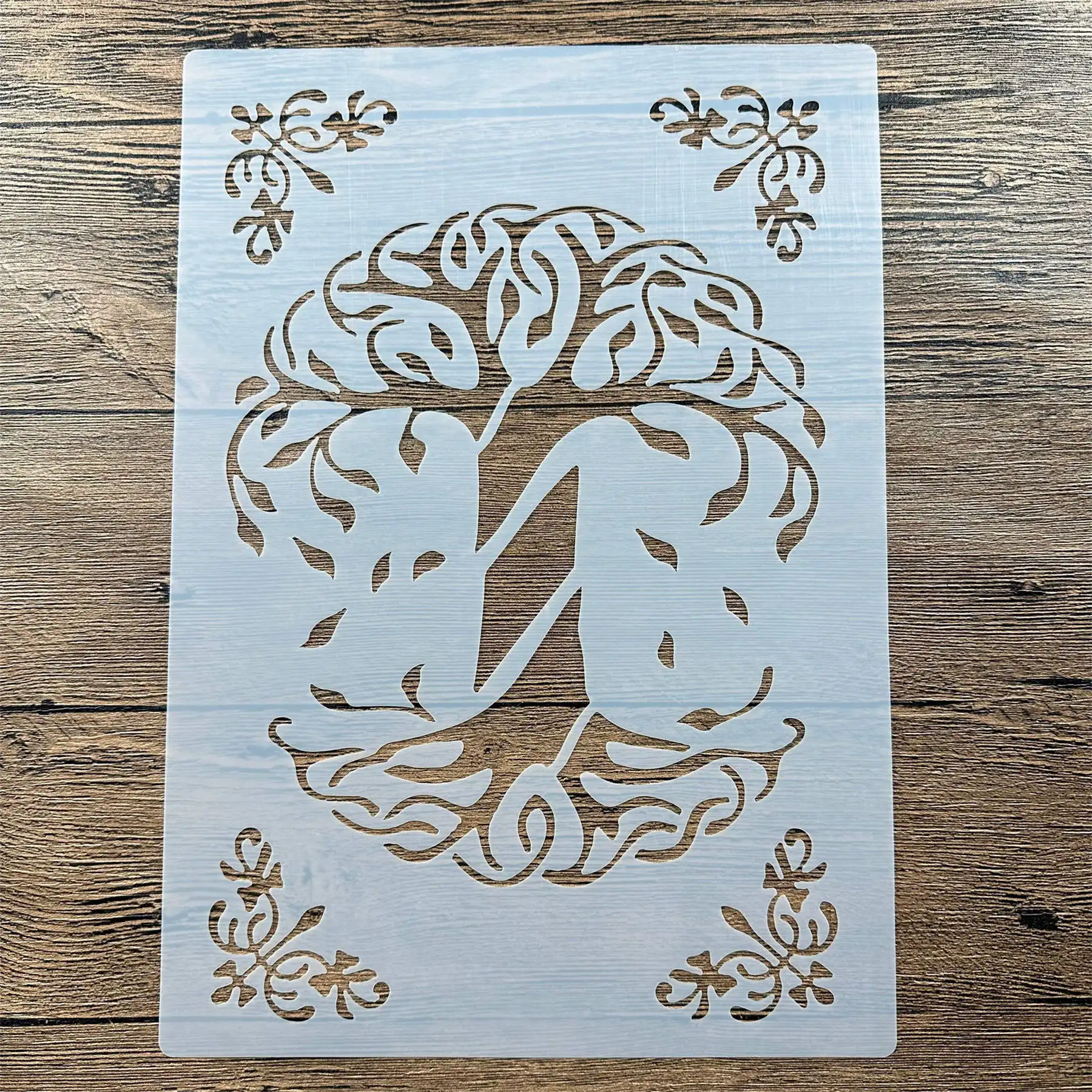 A4 29 *21cm DIY Stencils wall  Painting Scrapbook Coloring Embossing Album Decorative Paper Card Template wall Tree of Life