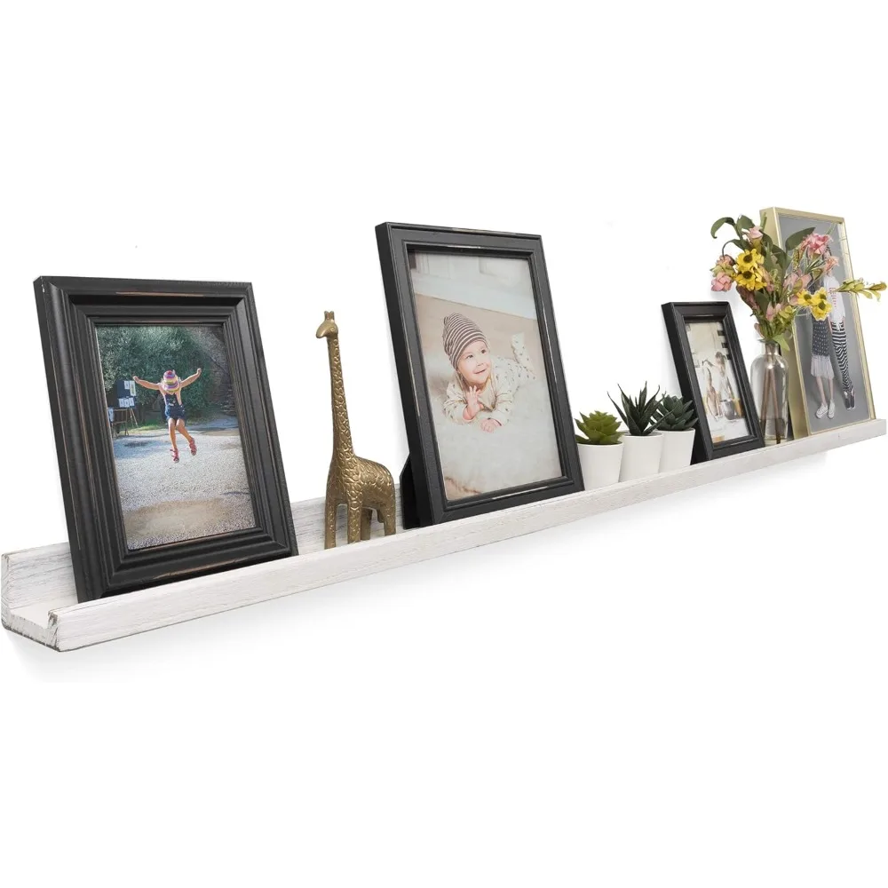 إطار صورة بحافة ضيقة طويلة جدًا مثبت على الحائط مقاس 60 بوصة من Ted - رف خشبي عائم لغرفة المعيشة والمكتب والمطبخ B