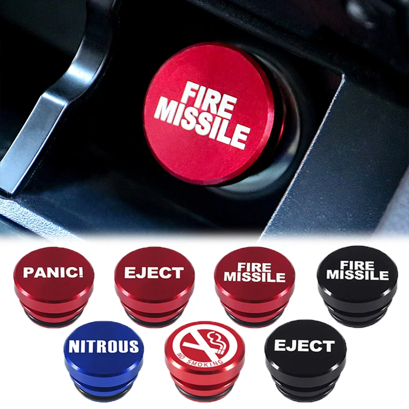 

Car Outlet Cigarette Lighter Cover Socket Plug Universal 12V No Smoking Fire Missile Eject Button Auto Interior Accessories