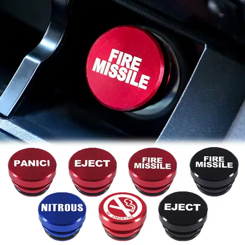 Car Outlet Cigarette Lighter Cover Socket Plug Universal 12V No Smoking Fire Missile Eject Button Auto Interior Accessories