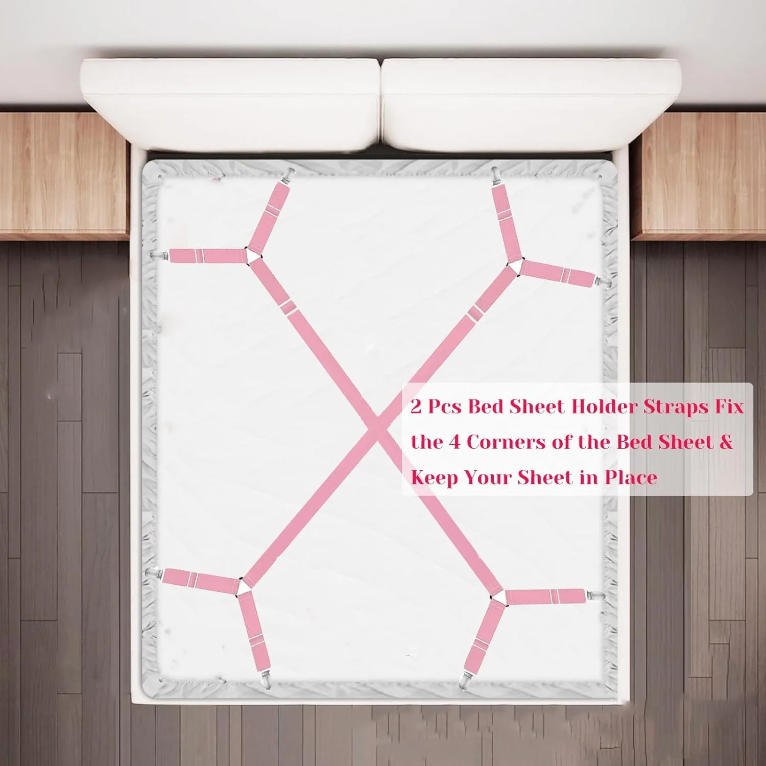 

Black Pink Sheet Fasteners, Polyester Clips for Bed Sheets, Tablecloths, Curtains, and Sofa Covers, Durable and Practical