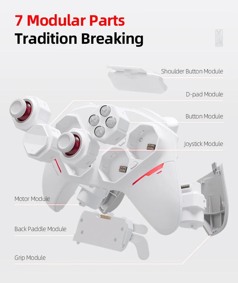 BEITONG PanGu Anpassbarer Modularer Controller Kabelloser Bluetooth-Gamepad Individualisierbarer Gaming-Controller für PC/NS2/Mobilgeräte/Steam – Detail 10