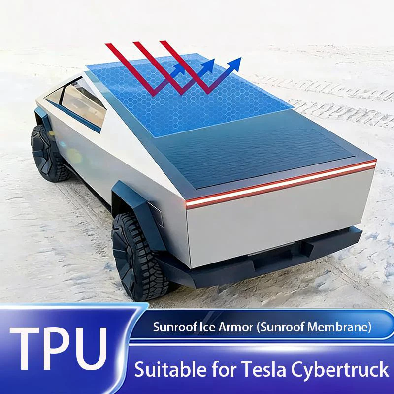 

Suitable for Tesla Cyber truck TPU sunroof ice armor black crystal ice armor insulation film
