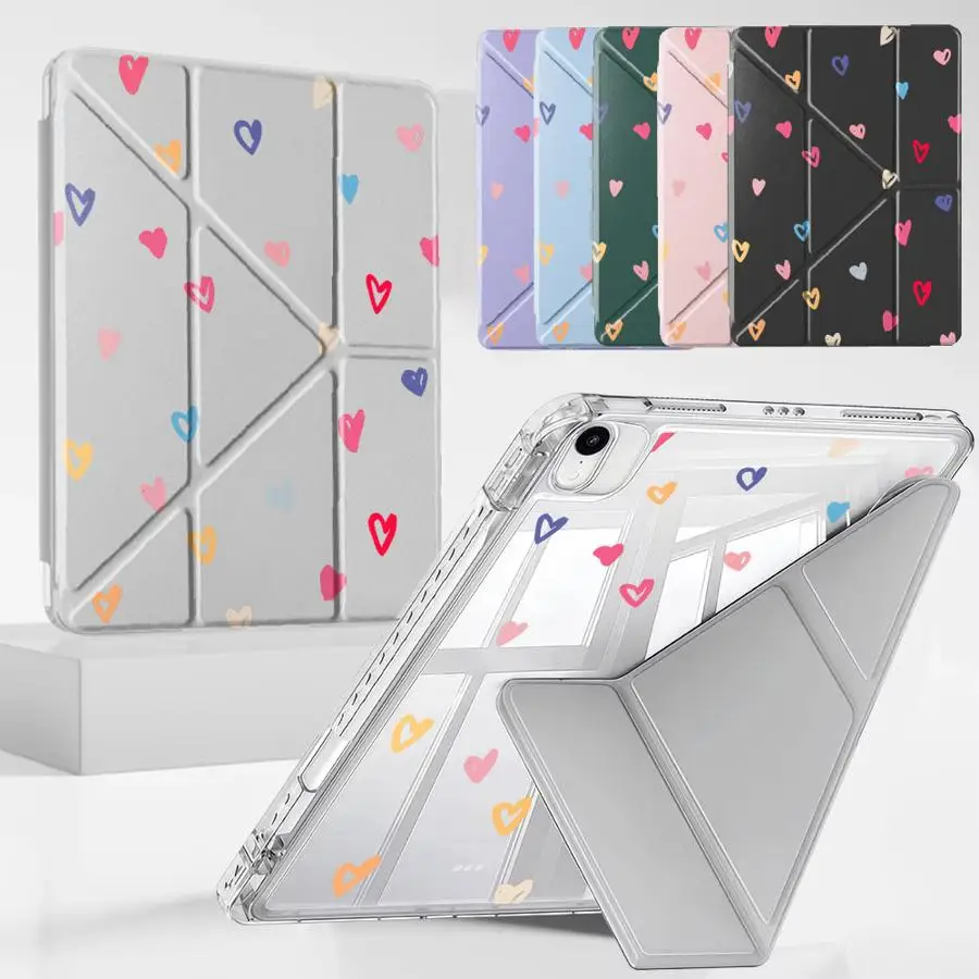 

Чехол для планшета iPad Pro 11-го, 10-го, 9-го, 8-го, 7-го поколений, 12.9 дюймов, Air 4, 5, M3, M2, 1, 2, M4, 11 дюймов, Pro 2025, Mini 6, 7, с Y-образным держателем-подставкой