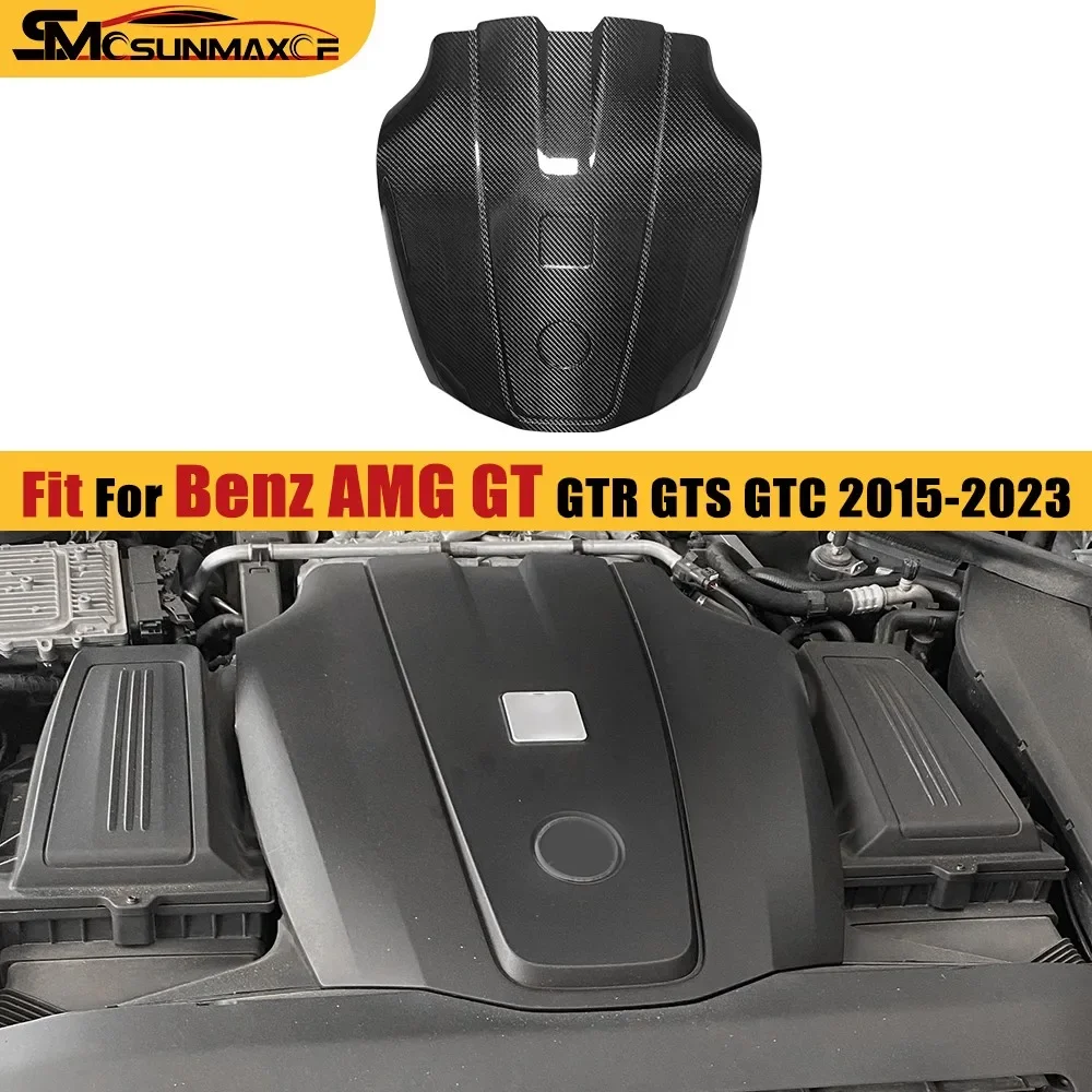 

For Mercedes Benz AMG GT GTS GTR GTC C190 R190 2015-2023 Dry Carbon Engine Bay Cover Replace Modified Engine Hood Bonnet Trim