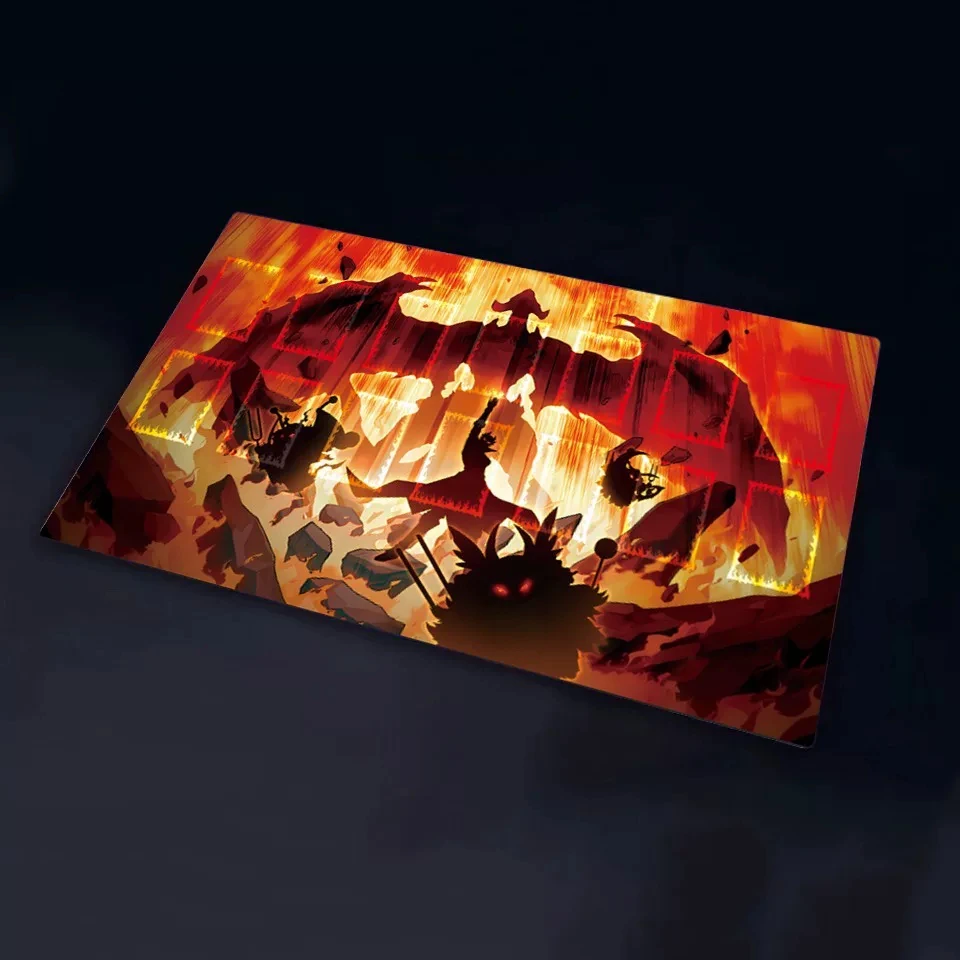 600x350mm Yu-Gi-Oh！Crimson Gaia/Black Luster Soldier Surface Flash Diy Playmat 1.5mm Gaia The Fierce Knight Board Game Card Mat
